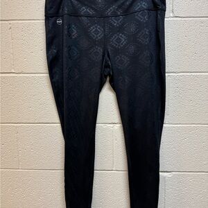 Lauren Ralph Lauren Black Patterned Leggings